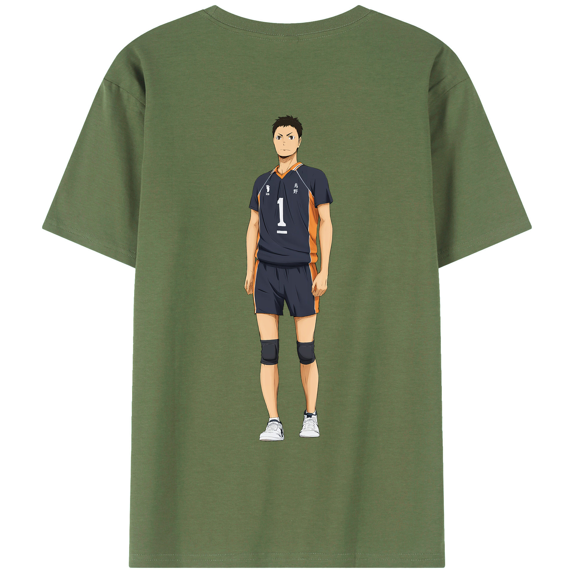 （画像用） ハイキュー!! Haikyu!! 綿100％ メンズ半袖Tシャツ（バックプリント） 通気性